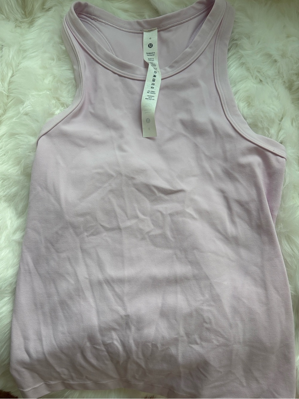 lululemon athletica Pale ( light pink ) Lilac Racerback Tank